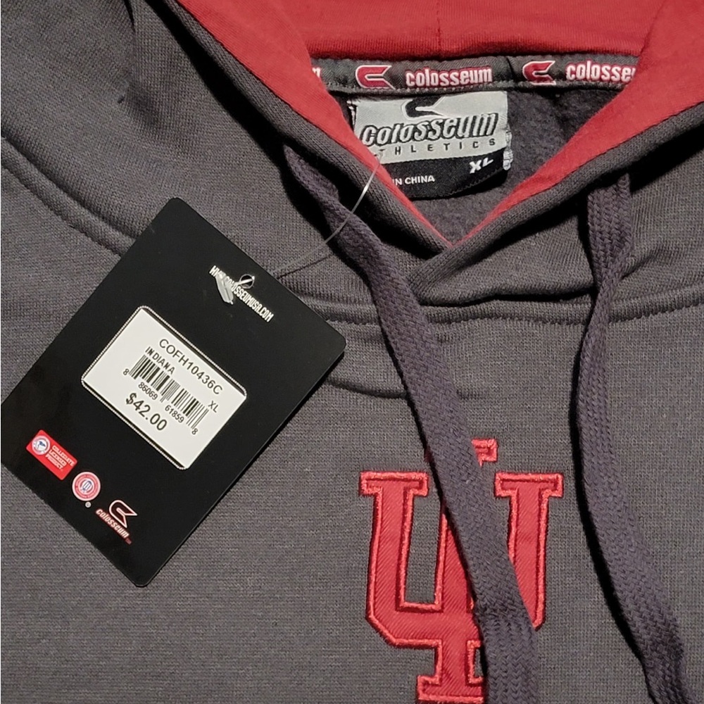 Indiana Hoosiers Football Hoodie Embroidered Men’s XL - Picture 4 of 6